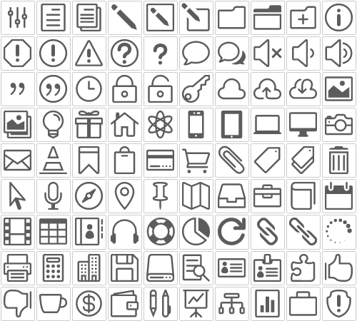 elegant font icons preview