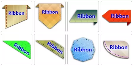icon box ribbon effects