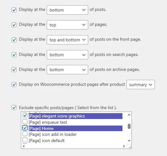 Display social sharing icons on WooCommerce products or any post or page.